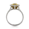 3.40ct Fancy Light Yellow Marquise Cut Diamond Engagement Ring