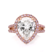 4.37ct Pear Shaped Diamond Engagement Ring