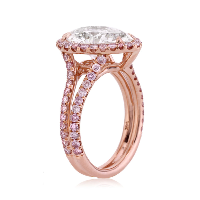 4.37ct Pear Shaped Diamond Engagement Ring