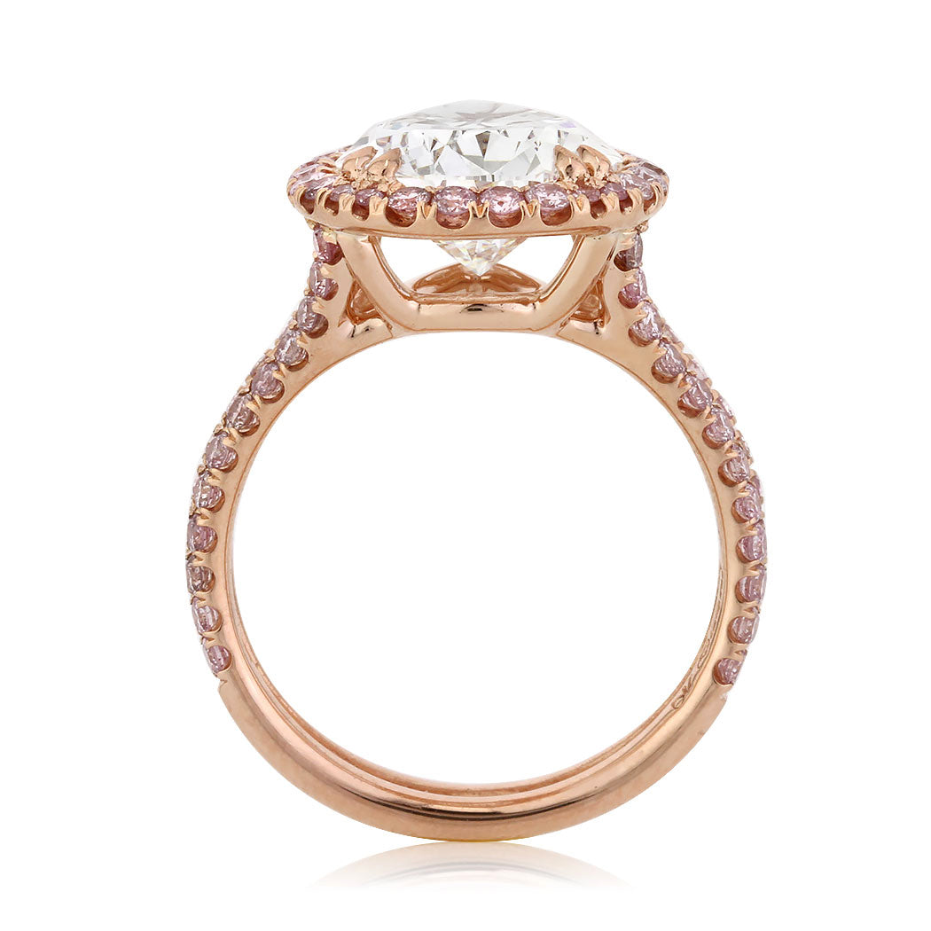 4.37ct Pear Shaped Diamond Engagement Ring