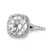 4.91ct Round Brilliant Cut Diamond Engagement Ring