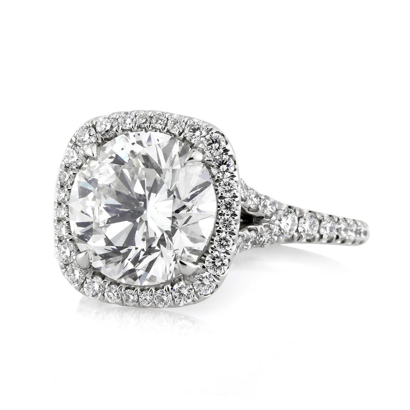 4.91ct Round Brilliant Cut Diamond Engagement Ring