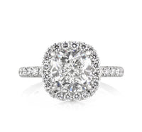 3.91ct Cushion Cut Diamond Engagement Ring