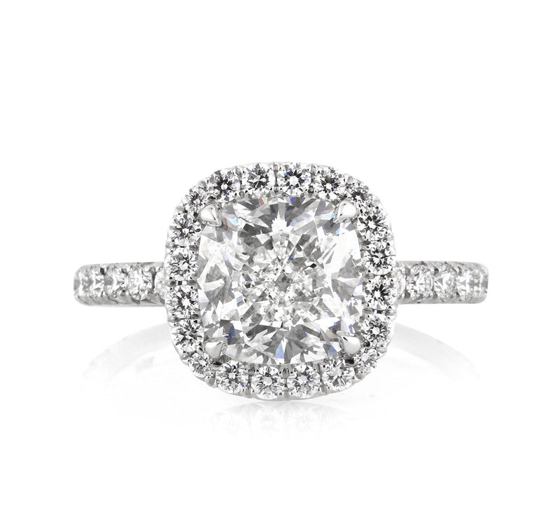3.91ct Cushion Cut Diamond Engagement Ring