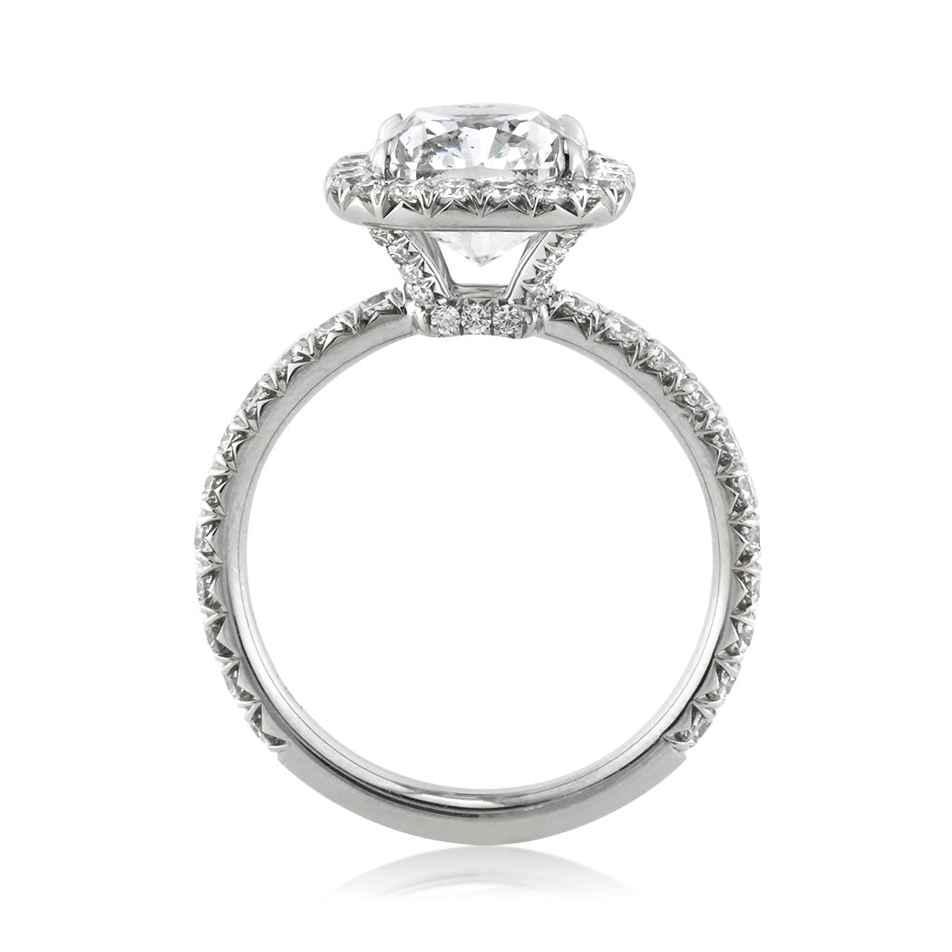 3.91ct Cushion Cut Diamond Engagement Ring