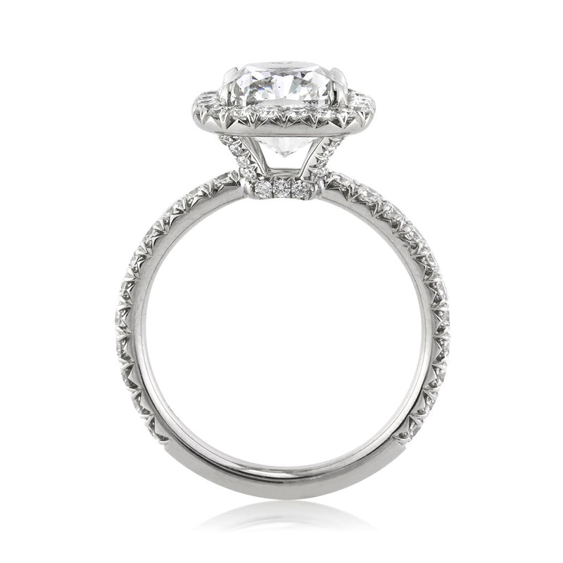 3.91ct Cushion Cut Diamond Engagement Ring