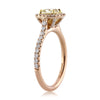 1.52ct Fancy Light Yellow Cushion Cut Diamond Engagement Ring
