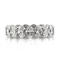 5.40ct Oval Cut Diamond Eternity Band in 18k White Gold