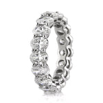 5.40ct Oval Cut Diamond Eternity Band in 18k White Gold