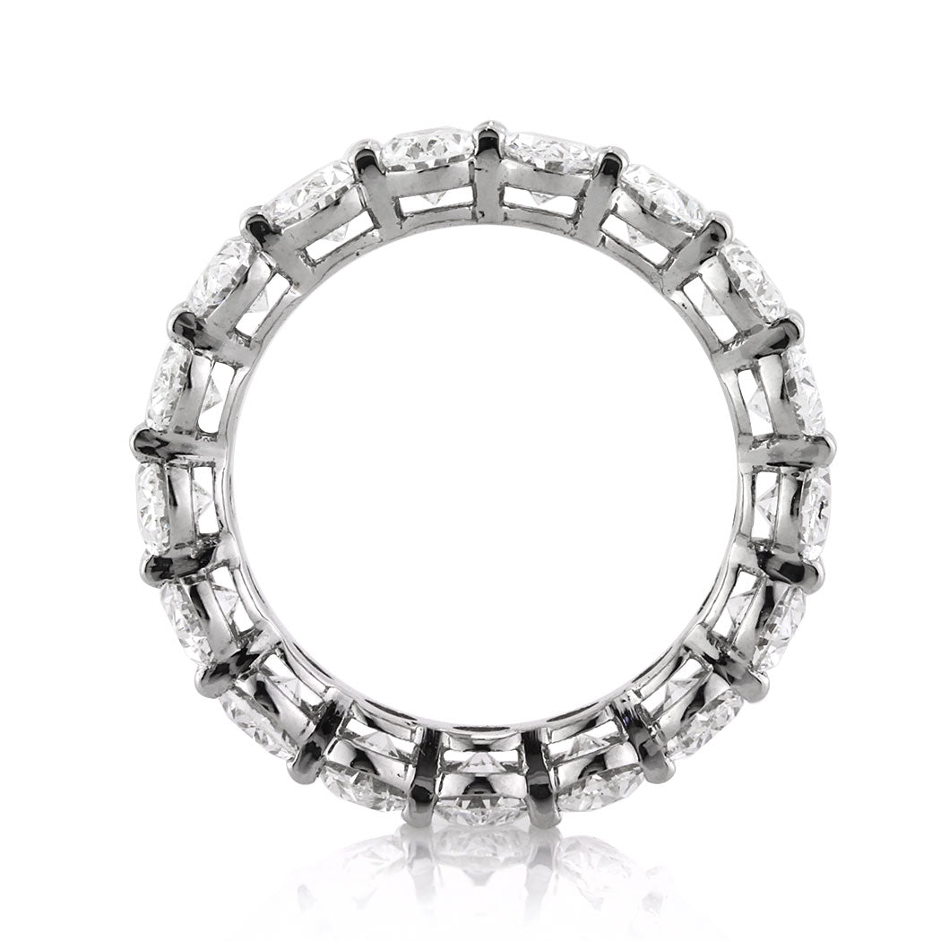 5.40ct Oval Cut Diamond Eternity Band in 18k White Gold
