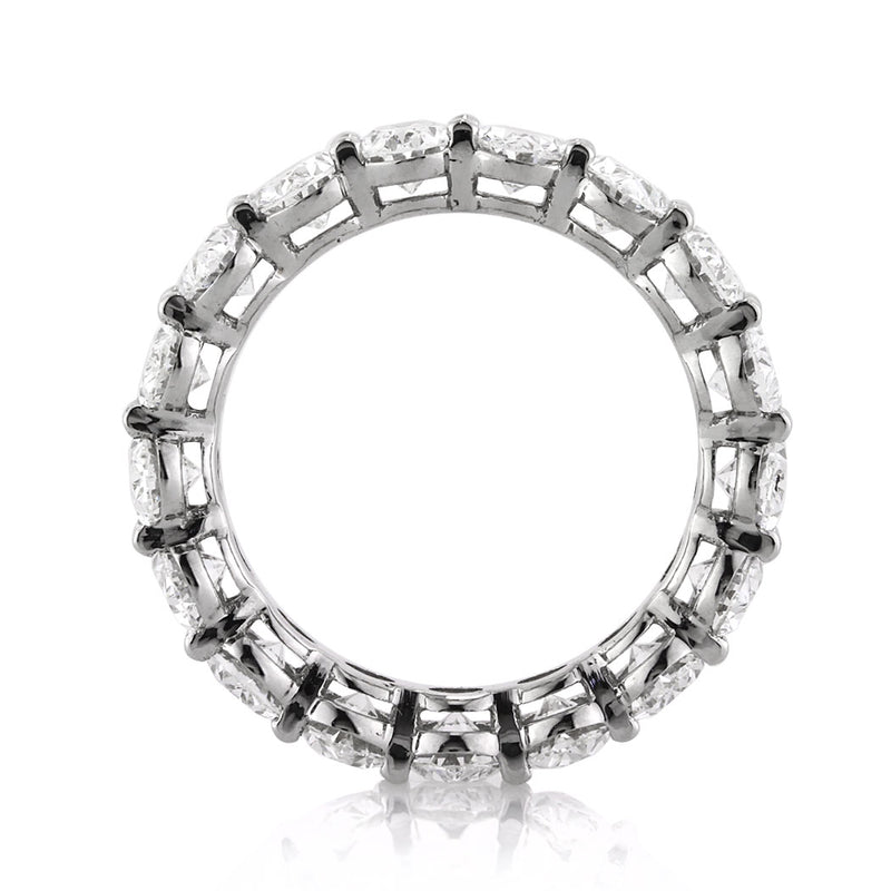5.40ct Oval Cut Diamond Eternity Band in 18k White Gold