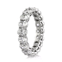 4.50ct Oval Cut Diamond Eternity Band in 18k White Gold