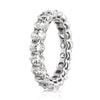 3.75ct Oval Cut Diamond Eternity Band in 18k White Gold
