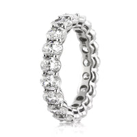 3.75ct Oval Cut Diamond Eternity Band in 18k White Gold