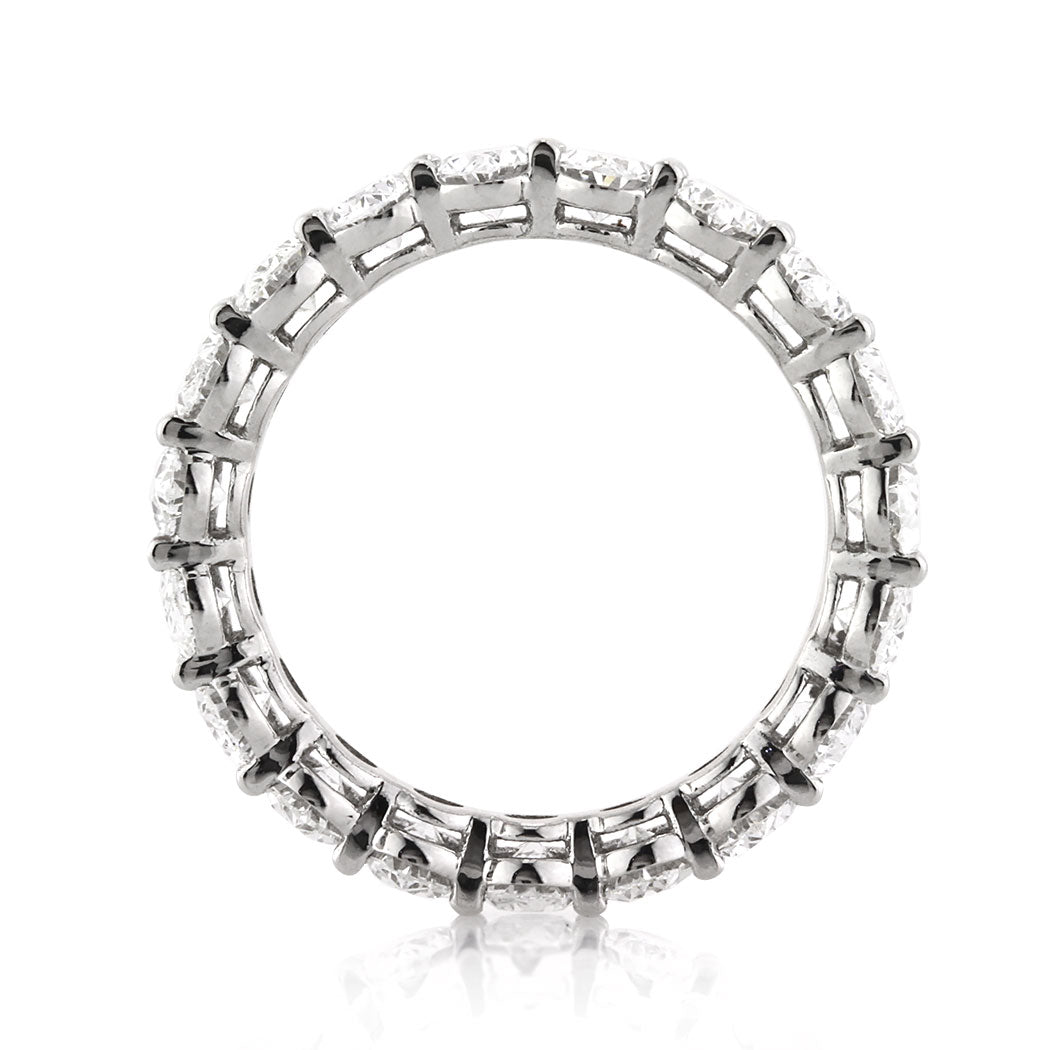 3.75ct Oval Cut Diamond Eternity Band in 18k White Gold