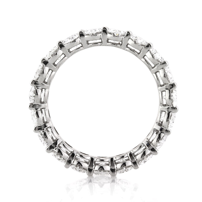 3.75ct Oval Cut Diamond Eternity Band in 18k White Gold