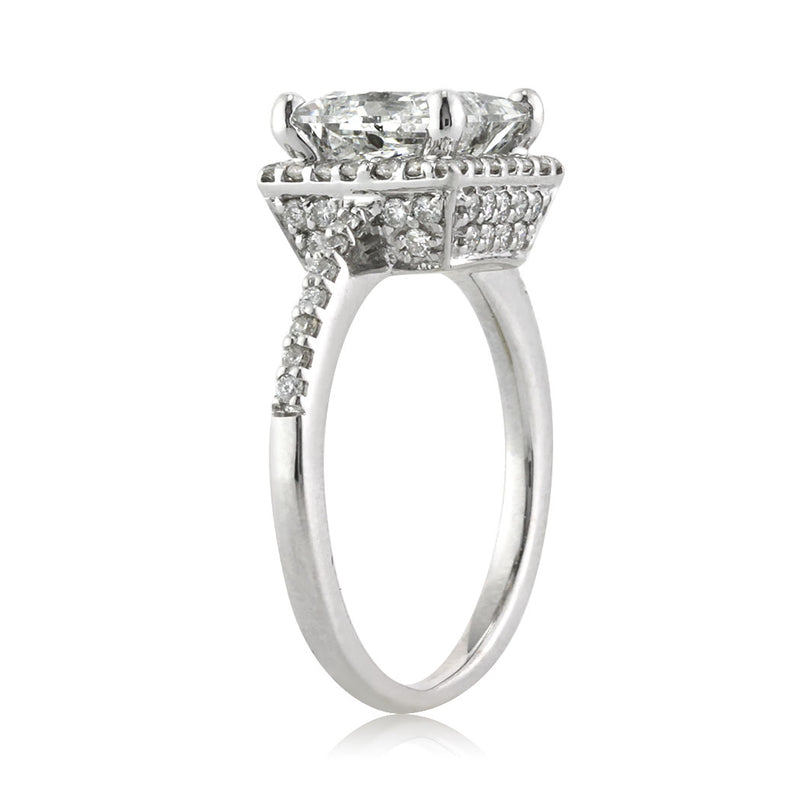2.24ct Princess Cut Diamond Engagement Ring