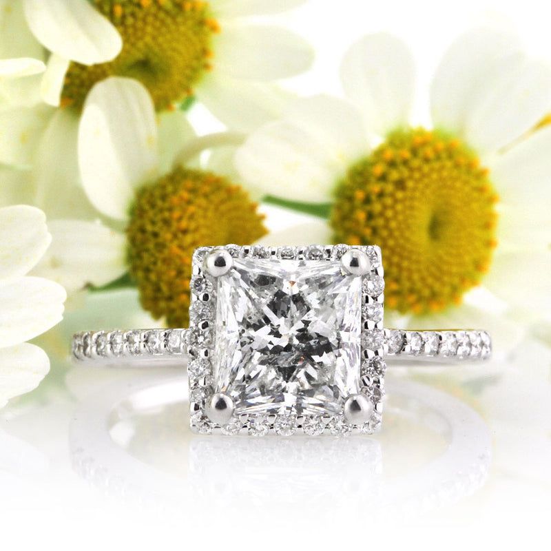 2.24ct Princess Cut Diamond Engagement Ring