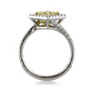 1.61ct Fancy Light Yellow Princess Cut Diamond Engagement Ring