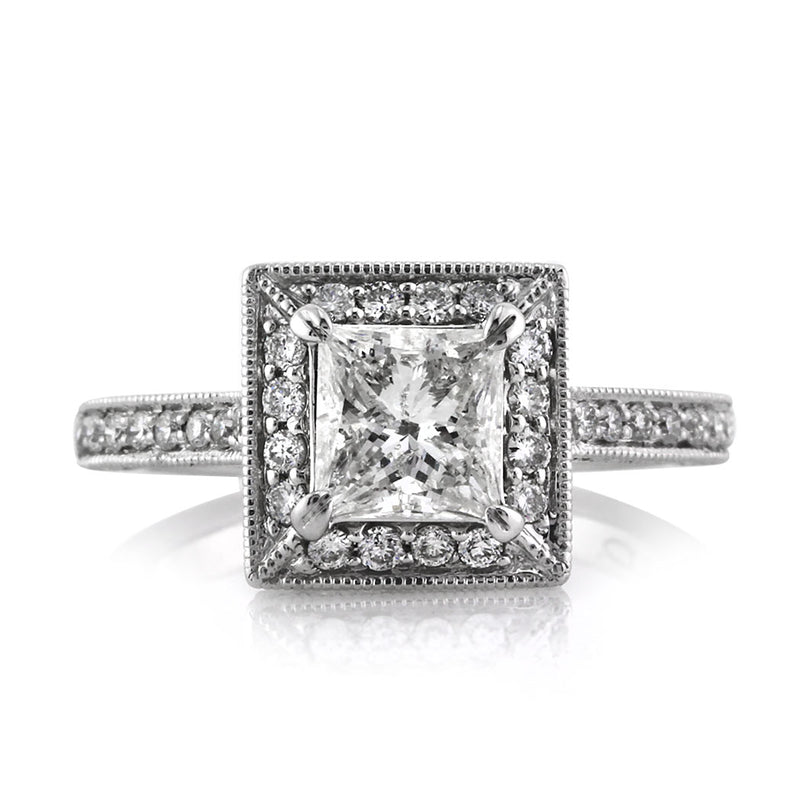 1.86ct Princess Cut Diamond Engagement Ring