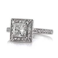 1.86ct Princess Cut Diamond Engagement Ring