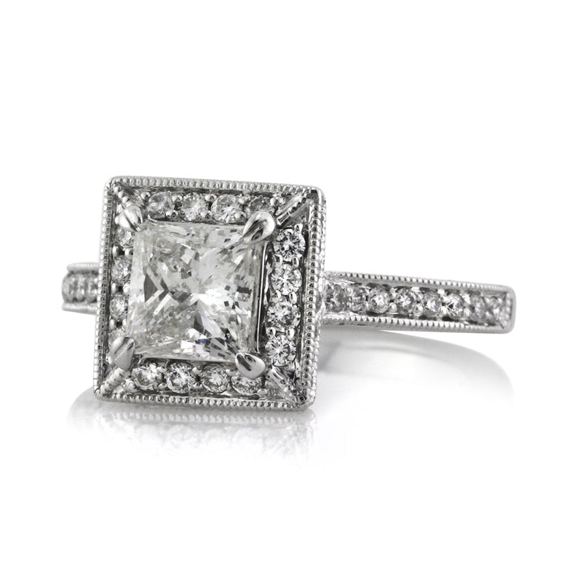 1.86ct Princess Cut Diamond Engagement Ring