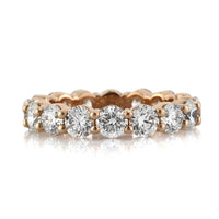 3.90ct Round Brilliant Cut Diamond Eternity Band in 18k Rose Gold