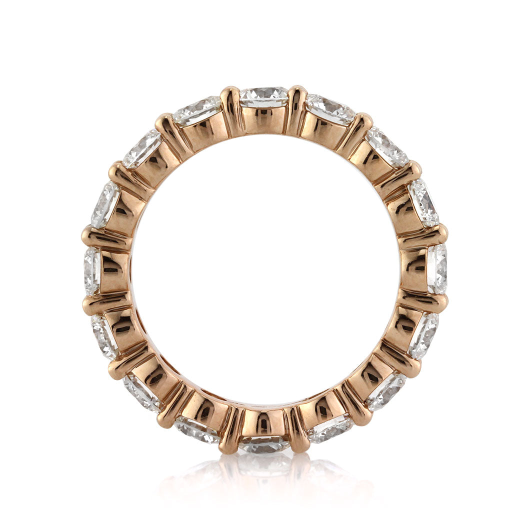 3.90ct Round Brilliant Cut Diamond Eternity Band in 18k Rose Gold