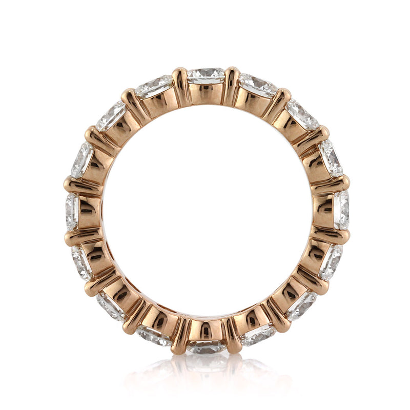 3.90ct Round Brilliant Cut Diamond Eternity Band in 18k Rose Gold