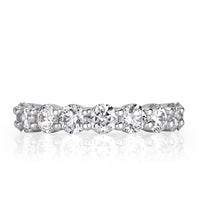 2.00ct Round Brilliant Cut Diamond Wedding Band in 18k White Gold