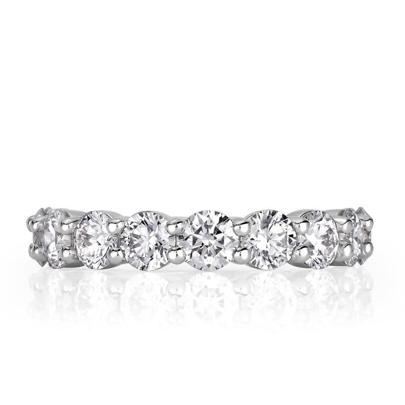 2.00ct Round Brilliant Cut Diamond Wedding Band in 18k White Gold