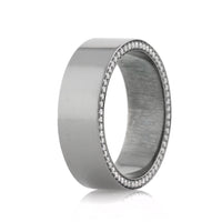 Men's 0.65ct Round Brilliant Cut Diamond Wedding Band in 14k Black Gold 7.0mm