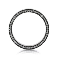 Men's 0.65ct Round Brilliant Cut Diamond Wedding Band in 14k Black Gold 7mm