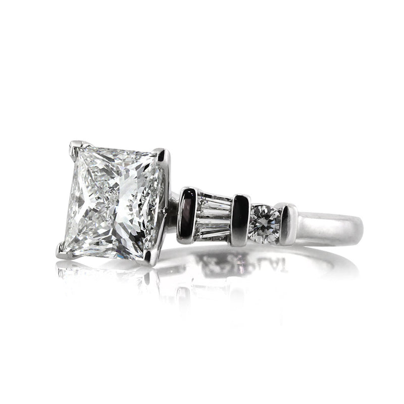 2.42ct Princess Cut Diamond Engagement Ring