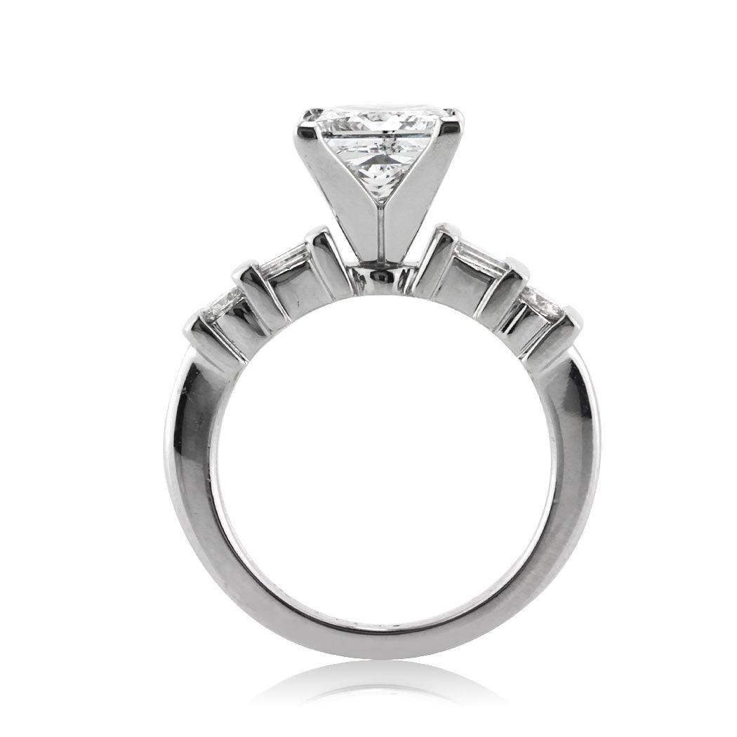 2.42ct Princess Cut Diamond Engagement Ring