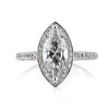 3.01ct Marquise Cut Diamond Engagement Ring