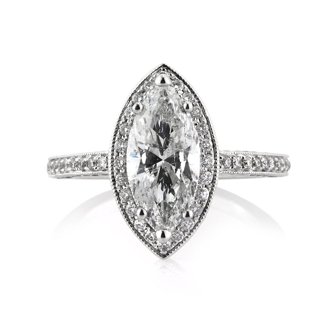 3.01ct Marquise Cut Diamond Engagement Ring
