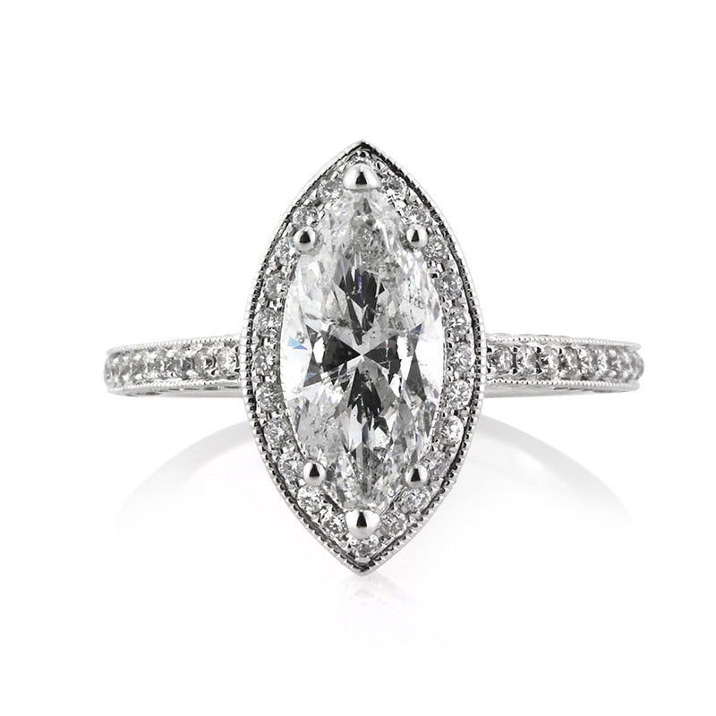 3.01ct Marquise Cut Diamond Engagement Ring