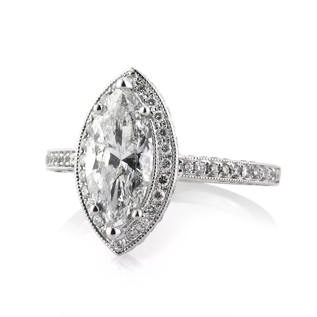 3.01ct Marquise Cut Diamond Engagement Ring