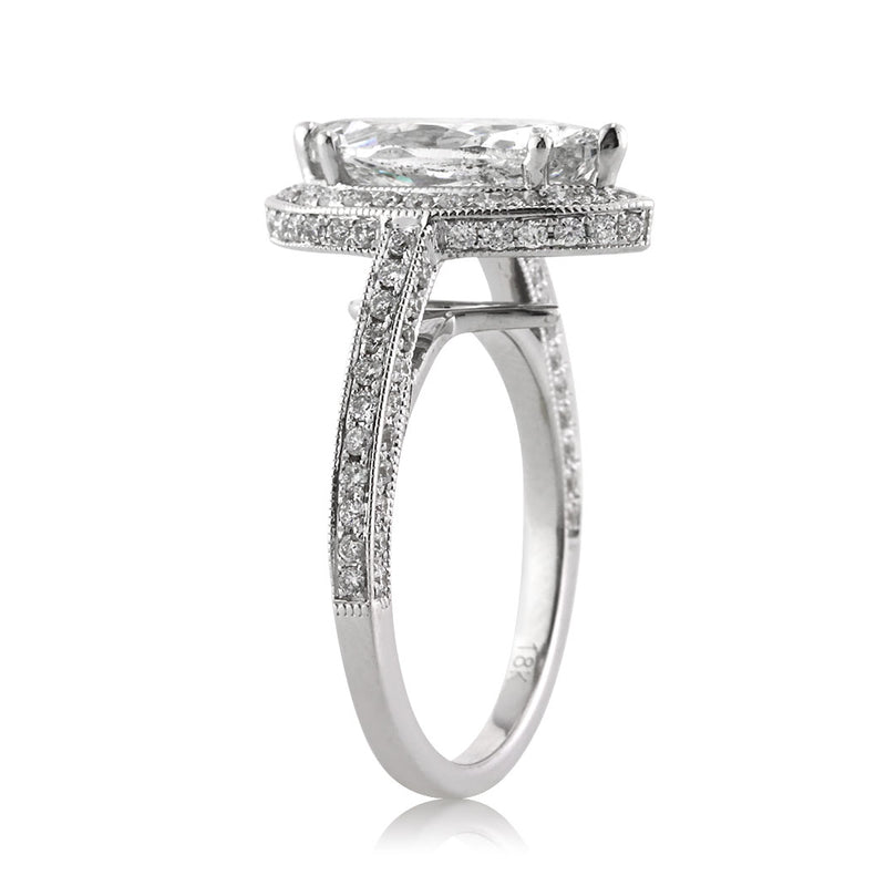 3.01ct Marquise Cut Diamond Engagement Ring