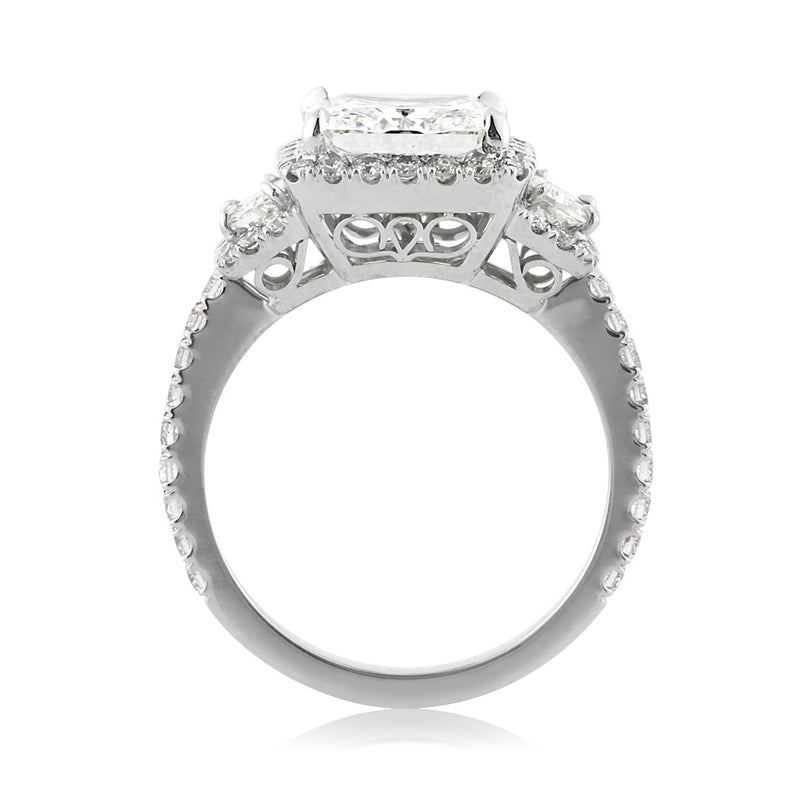 4.02ct Radiant Cut Diamond Engagement Ring
