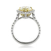 4.39ct Fancy Light Yellow Pear Shaped Diamond Engagement Ring