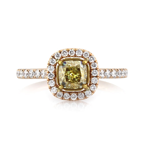 2.56 carat Fancy Vivid Yellow Marquise Lab Diamond Ring | Lauren B Jewelry