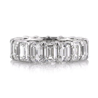 9.40ct Emerald Cut Diamond Eternity Band in Platinum