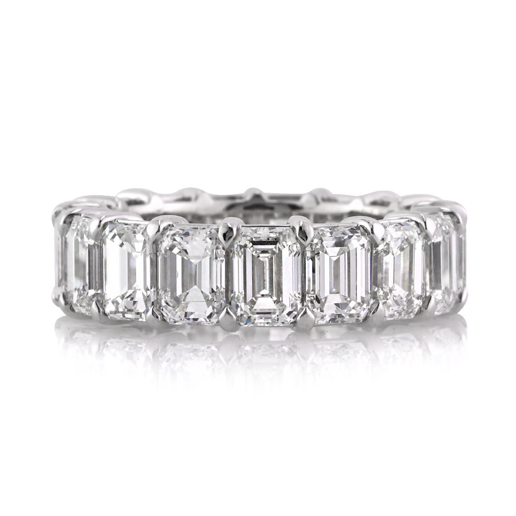 9.40ct Emerald Cut Diamond Eternity Band in Platinum