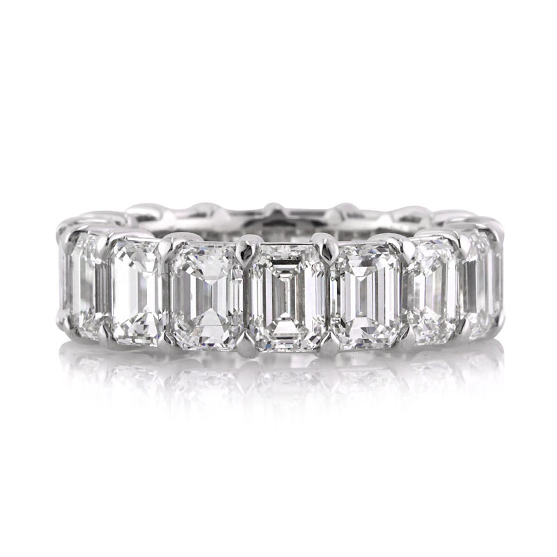 9.40ct Emerald Cut Diamond Eternity Band in Platinum