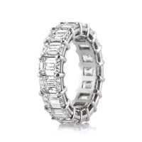 9.40ct Emerald Cut Diamond Eternity Band in Platinum