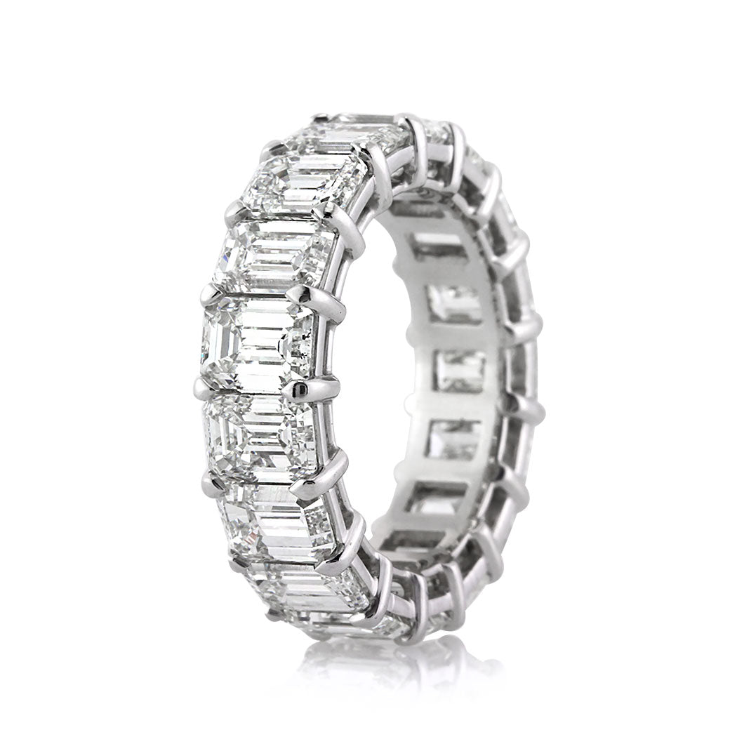 9.40ct Emerald Cut Diamond Eternity Band in Platinum