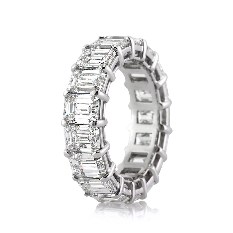 9.40ct Emerald Cut Diamond Eternity Band in Platinum