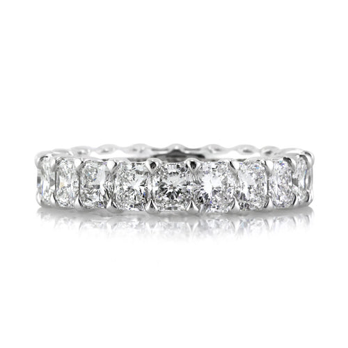 4.35ct Radiant Cut Diamond Eternity Band in 18k White Gold